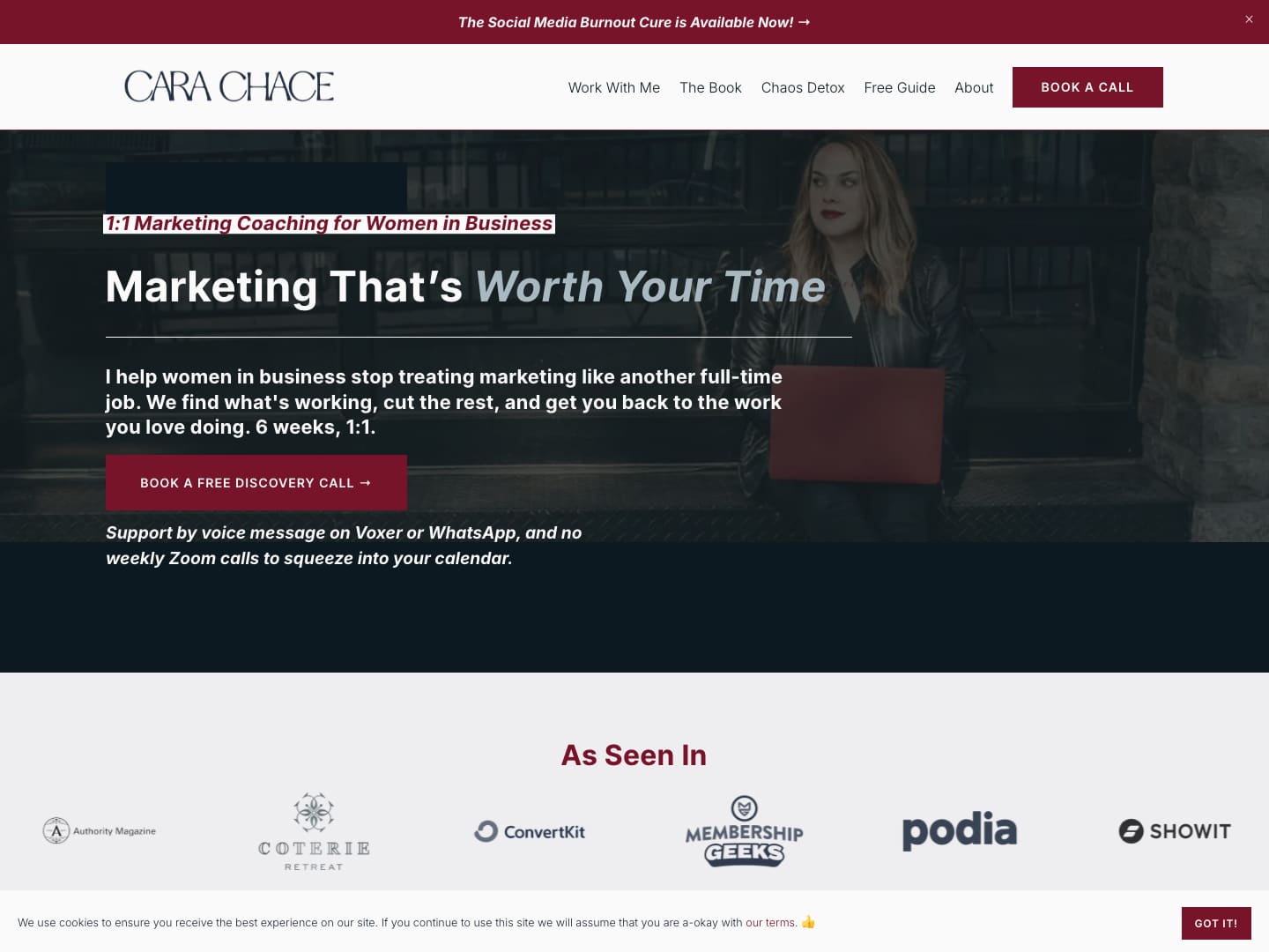 Cara Chace homepage