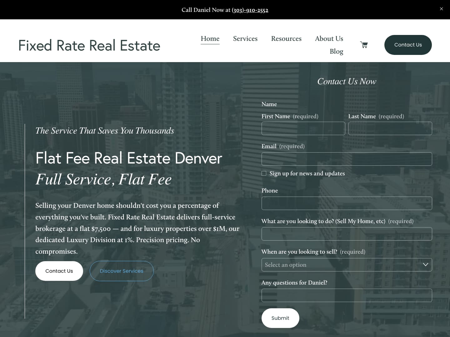 Fixed Realty homepage